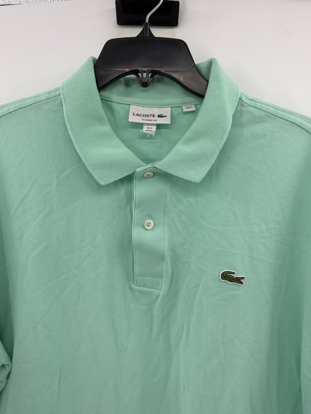 Lacoste Men's Short Sleeve Cotton Polo Shirt - Seafoam Green - 7 or XXL